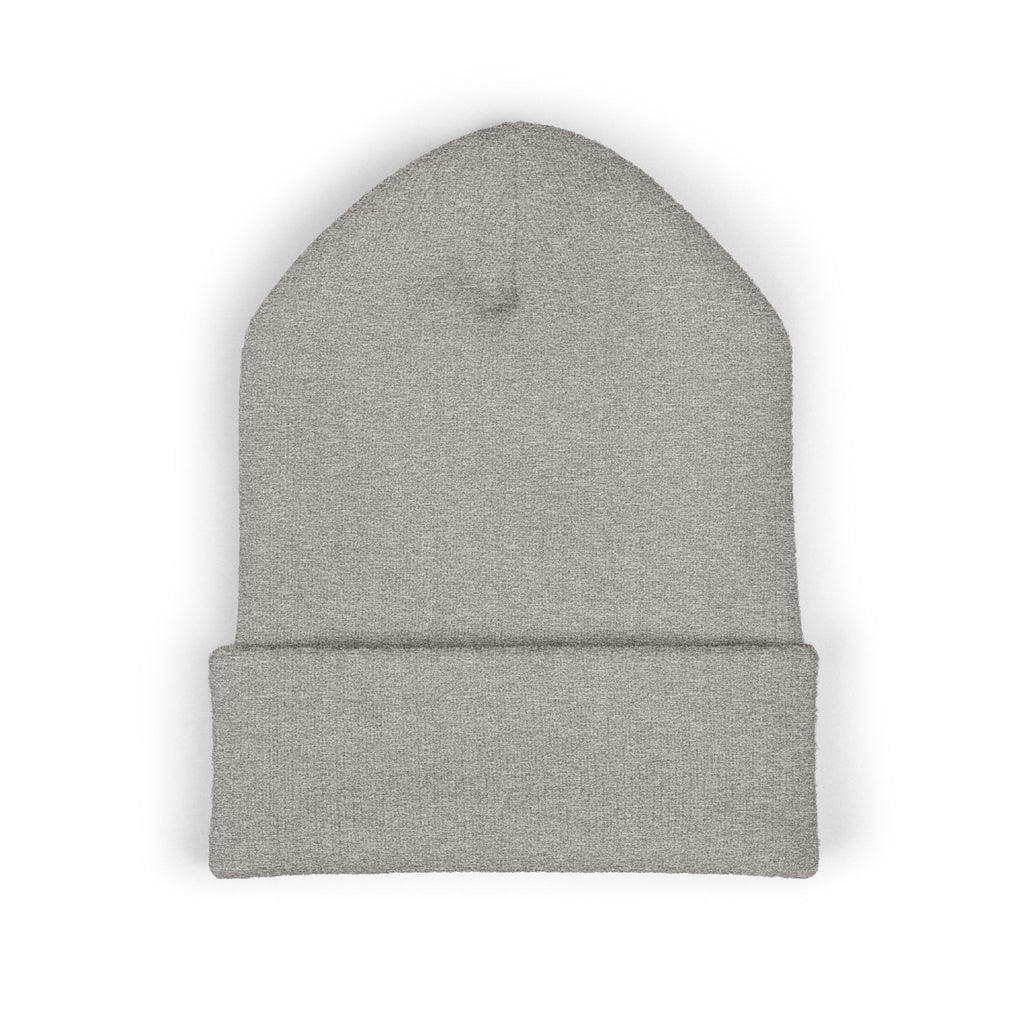 Nomade Embroidered Cuffed Beanie — Cozy Travel-Inspired Knit Hat