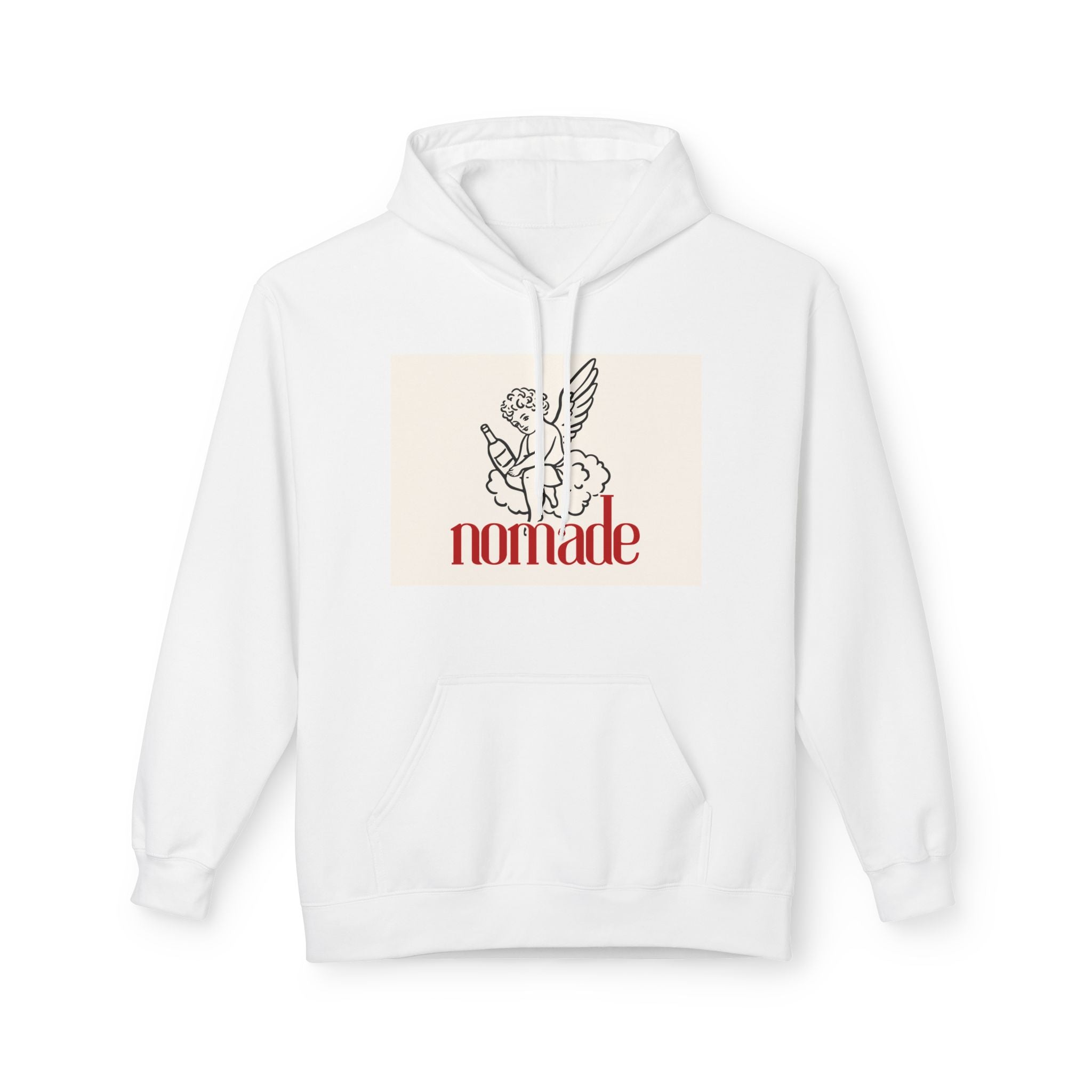 Nomade Angel Graphic Hoodie — Minimal Vintage Cherub Streetwear