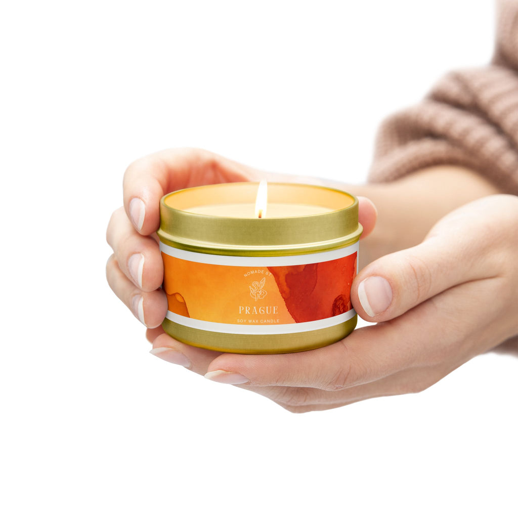 Prague Charles Bridge Autumn Tin Candle — Fall Afternoon Scent